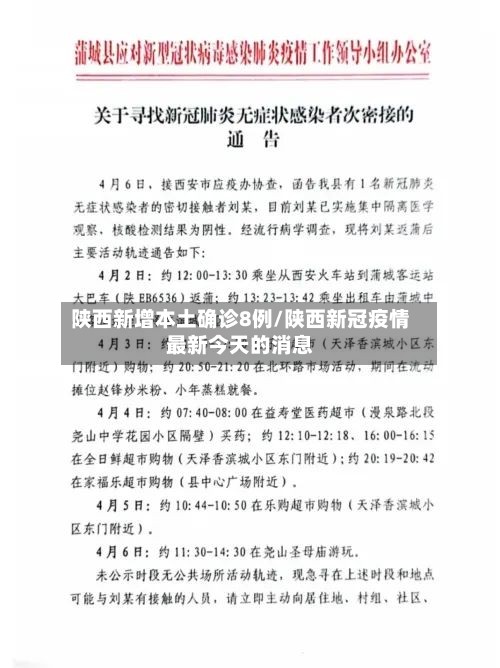 陕西新增本土确诊8例/陕西新冠疫情最新今天的消息-第2张图片